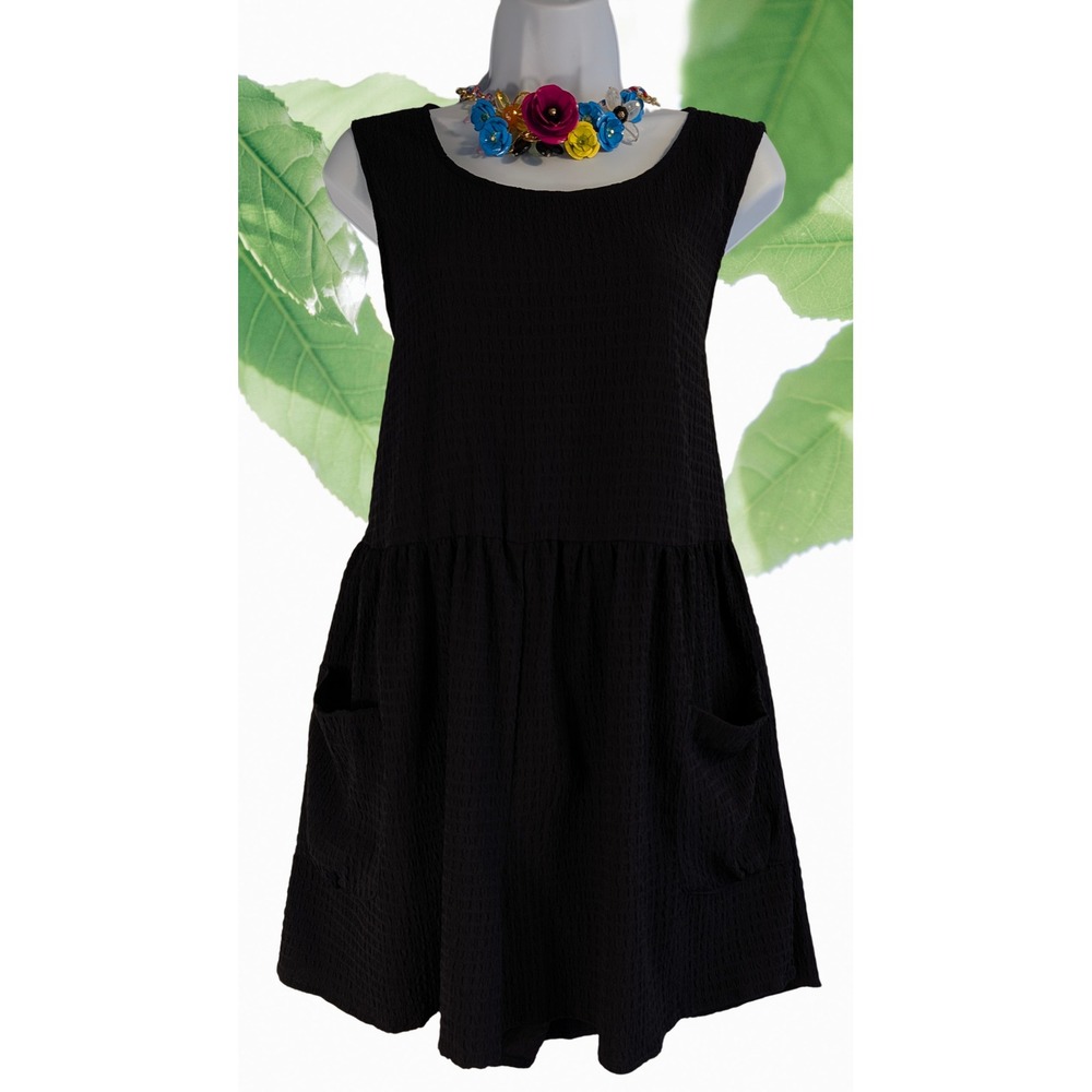 ASOS‎ DESIGN Sz 8 Romper Seersucker Black Sleeveless  Size US 8